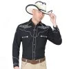 El General Men's Black Charro Shirt MENS