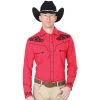 MENS El General Men's Red Charro Western Shirt