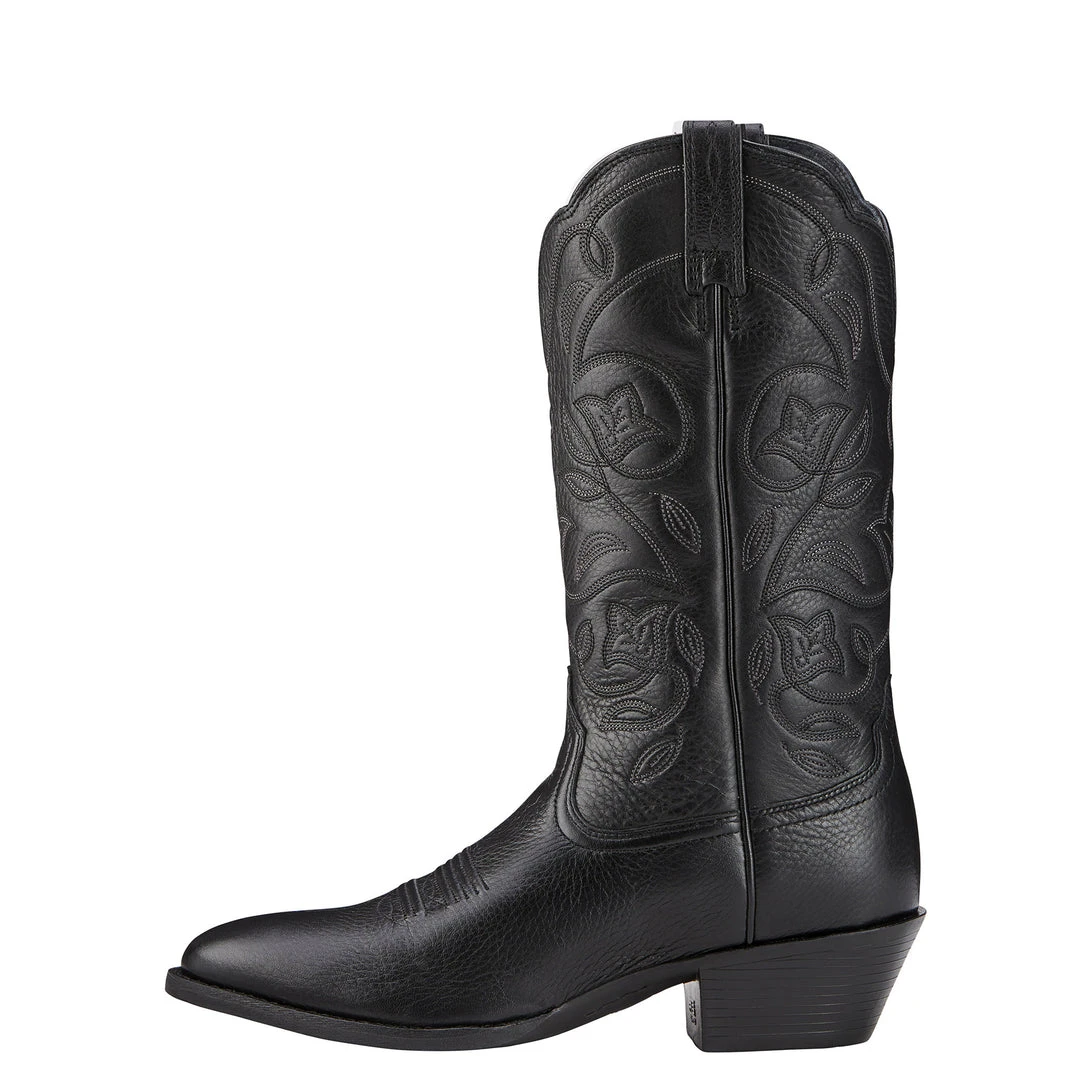 Ariat Women's Heritage Western Black Boots R-Toe WOMENS Ariat Women's Heritage Western Black Boots R-Toe WOMENS