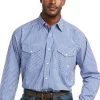 Ariat Men's Pro Bubba Blue Long Sleeve Shirt MENS