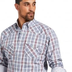 Ariat Men's Relentless Steely Stretch Classic Fit Snap Shirt MENS