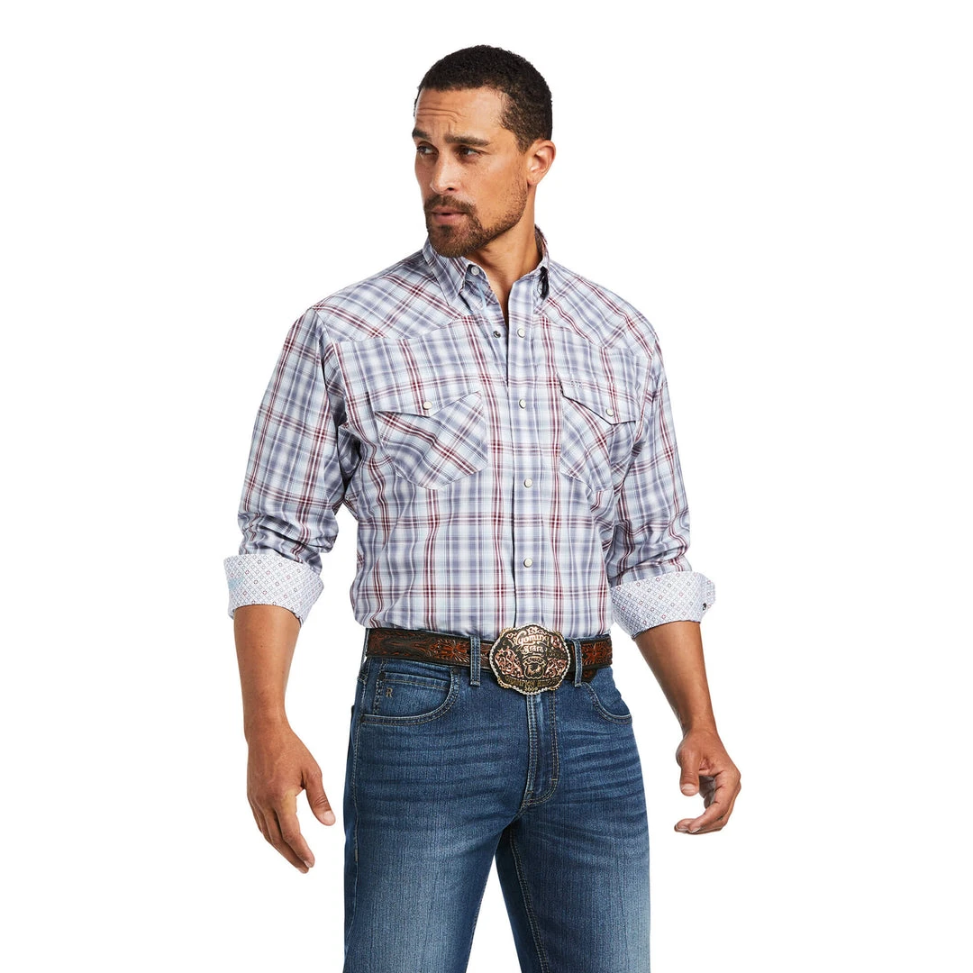 Ariat Men's Relentless Steely Stretch Classic Fit Snap Shirt MENS Ariat Men's Relentless Steely Stretch Classic Fit Snap Shirt MENS