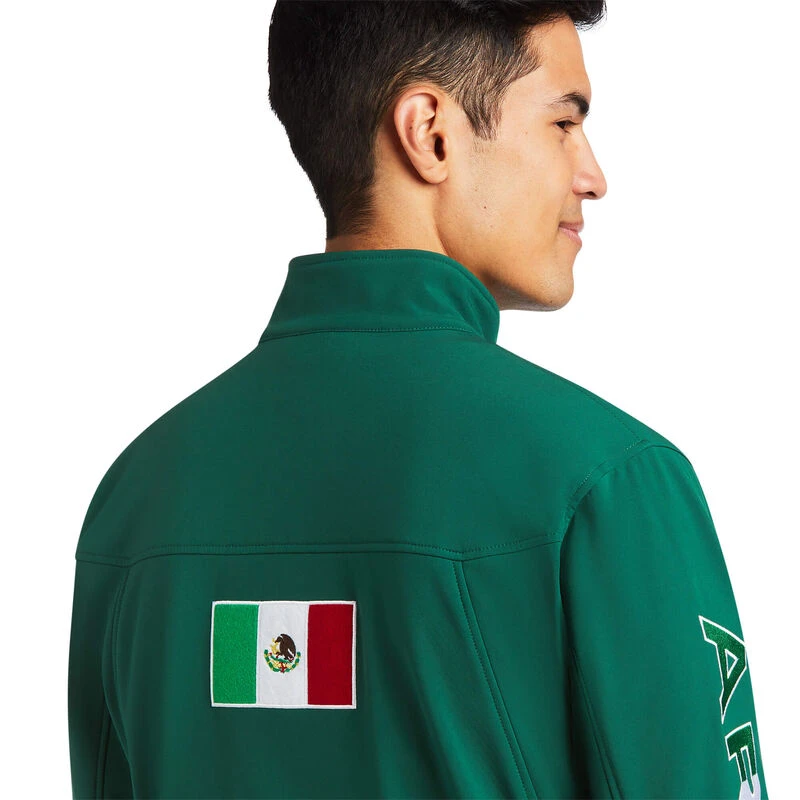 Ariat Men's New Team Soft Shell Mexico Jacket Green Ariat Men's New Team Soft Shell Mexico Jacket Green