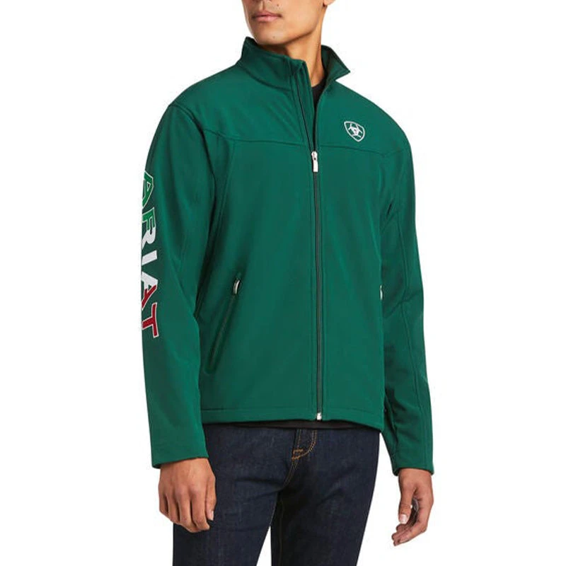 Ariat Men's New Team Soft Shell Mexico Jacket Green Ariat Men's New Team Soft Shell Mexico Jacket Green