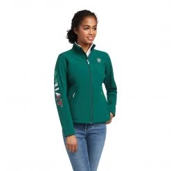 Ariat WOMENS Women's New Team Softshell Mexico Jacket Green