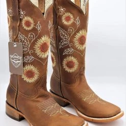 Quincy Boots Quincy Sunflower Square Toe Cowgirl Boots 🌻 WOMENS