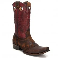 Cuadra Men's Volcano Red Ferrari Semi Square Toe Boots