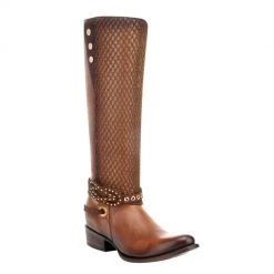 WOMENS Cuadra Ladies Tall Tan Boots Res Volturno
