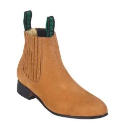 La Barca Men's Suede Botin Charro Nobuck Camel