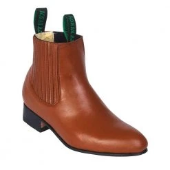 La Barca Men's Caoba Leather Botin Charro MENS