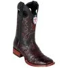 Wild West Boots Wild West Black Cherry Ostrich Wild Ranch Square Toe Boots MENS