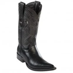 Wild West Boots Wild West Lizard Black 3x Toe Cowboy Boots MENS