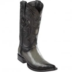 Wild West Boots Wild West Lizard Faded Grey 3x Toe Cowboy Boots