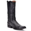Cuadra Men's Deer R-Toe Cowboy Boot - Black MENS