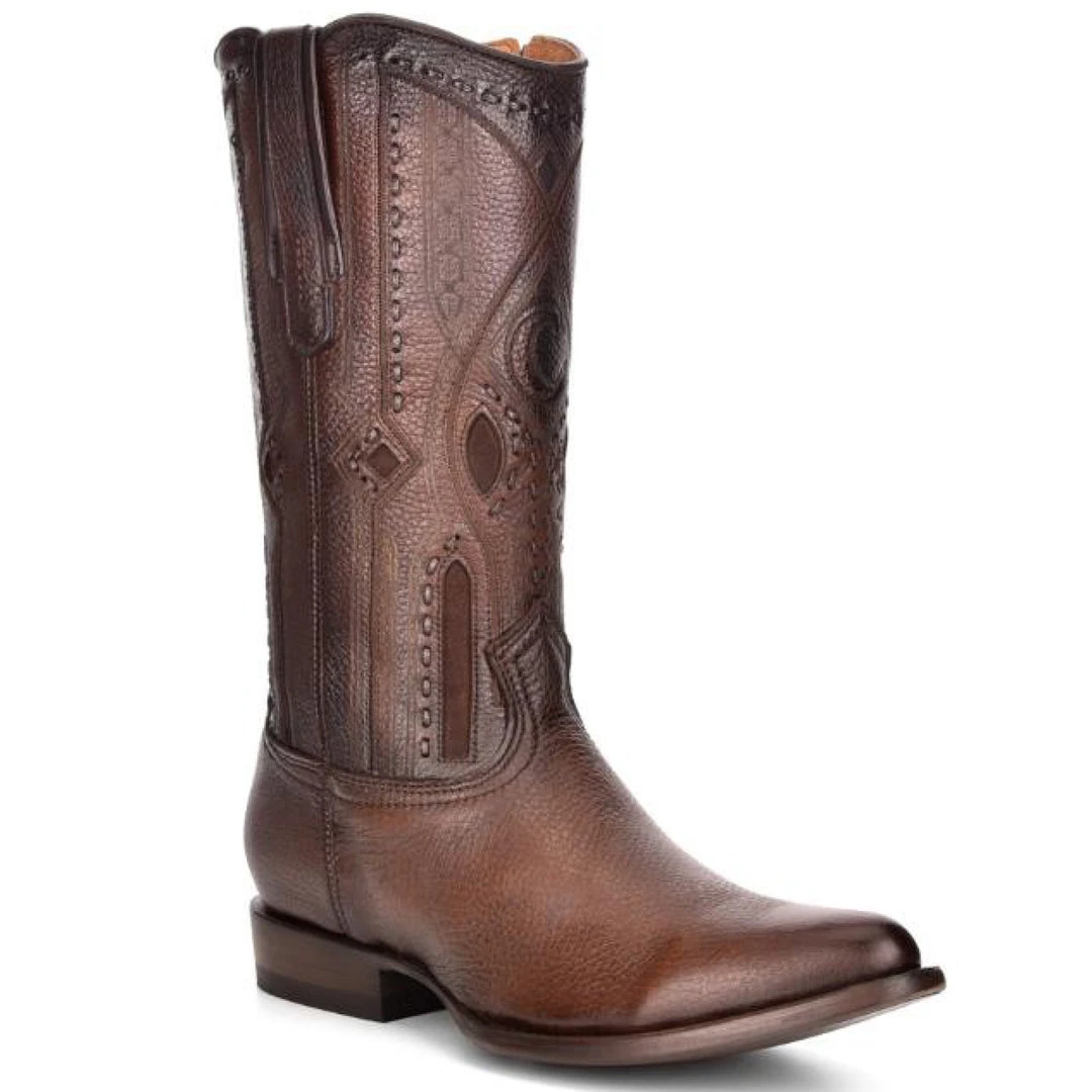 Cuadra Men's Deer R-Toe Cowboy Boot - Brown Cuadra Men's Deer R-Toe Cowboy Boot - Brown