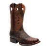 Cuadra Mens Pro Rodeo Square Toe Cowboy Boots Flame Brown