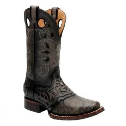 Cuadra Mens Pro Rodeo Square Toe Cowboy Boots Flame Grey