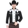 El General Men's Western Shirt Black/White