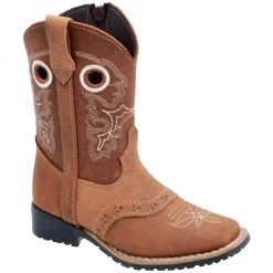 White Diamonds Kids Rodeo Square Toe Boots