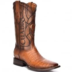 MENS Cuadra Men's Square Toe Caiman Almond Cowboy Boots
