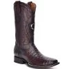 Cuadra Men's Square Toe Caiman Black Cherry Cowboy Boots MENS