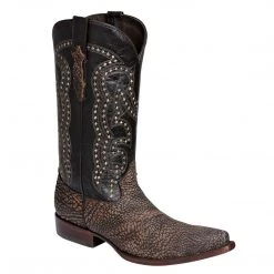 MENS El General Men's Bull Shoulder Snip Toe Cowboy Boots