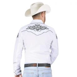 El General Men's White Charro Shirt