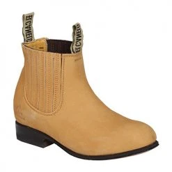 El Canelo Kids Nobuck Charro Boots
