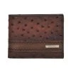 Cuadra Men's Ostrich Wallet - Flame Brown