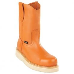 MENS Original Michel Leather Work Boots Steel Toe