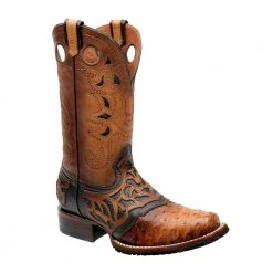 Cuadra Mens Pro Rodeo Square Toe Cowboy Boots Flame Honey