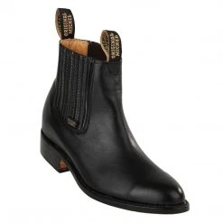 MENS Original Michel Deer Black Ankle Boots - Botin Charro