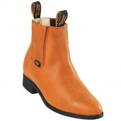 Original Michel Grasso Leather Cognac Botin Charro MENS