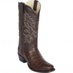 Los Altos Boots Los Altos Mens Brown Caiman Belly Cowboy Boots 7-Toe