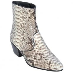 Los Altos Boots Mens Python Snakeskin Short Ankle Boots