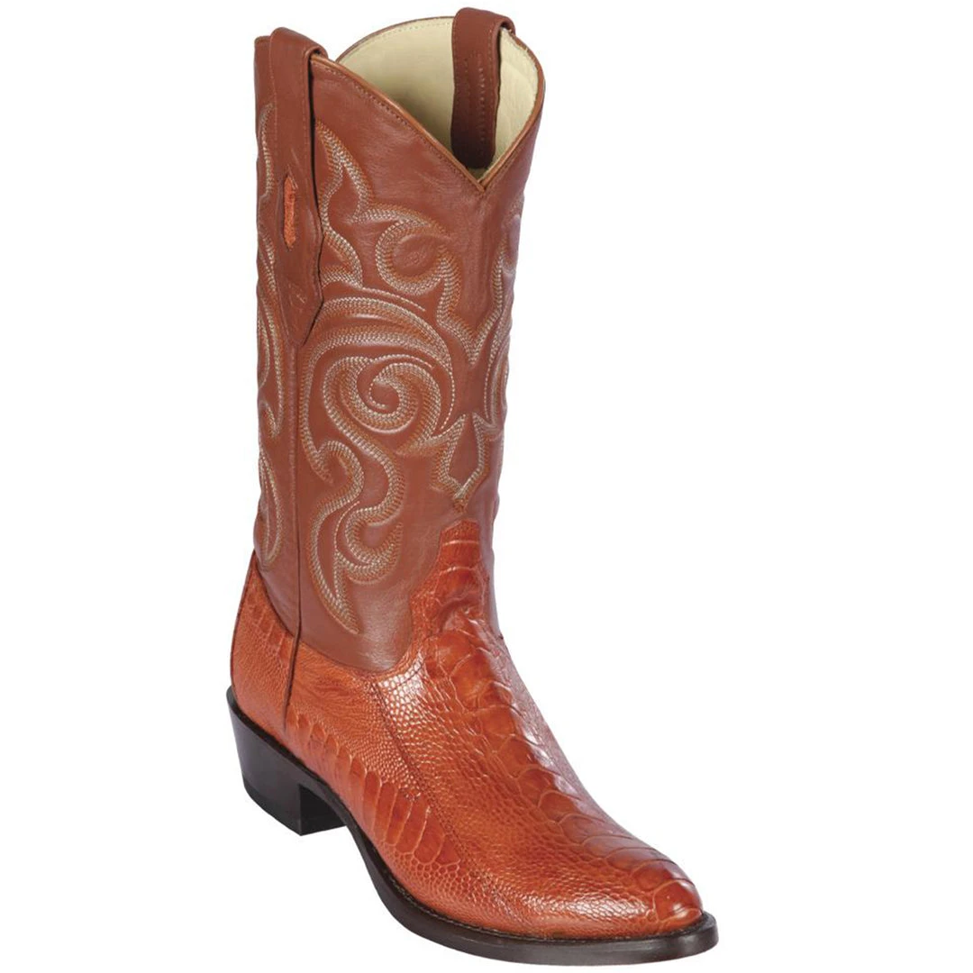 Los Altos Boots Los Altos Mens Cognac Ostrich Leg R-Toe Cowboy Boot Los Altos Boots Los Altos Mens Cognac Ostrich Leg R-Toe Cowboy Boot
