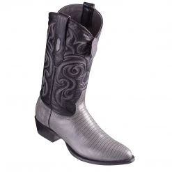 Los Altos Boots Los Altos Grey Teju R-Toe Cowboy Boots
