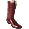 Los Altos Boots Los Altos Men's Eel Burgundy R-Toe Cowboy Boots