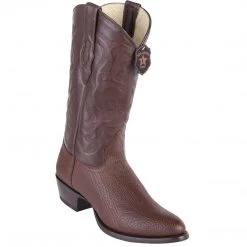 Los Altos Boots MENS Los Altos Sharkskin R-Toe Brown Cowboy Boots