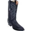 Los Altos Boots Los Altos Men's Bull Shoulder Black R-Toe Cowboy Boots MENS