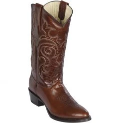 Los Altos Boots Los Altos Brown R-Toe Pull Up Cowboy Boots