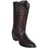 Los Altos Boots Los Altos Mens Black Cherry Caiman Belly Round Toe Cowboy Boots