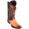 Los Altos Boots MENS Los Altos Men's Ostrich European Toe Cowboy Boots - Faded Buttercup