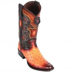 Los Altos Boots MENS Los Altos Men's Ostrich European Toe Cowboy Boots - Faded Buttercup