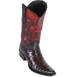 Los Altos Boots Los Altos Men's Ostrich European Toe Western Boots - Black Cherry
