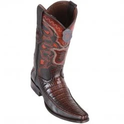 Los Altos Boots Los Altos Men's Caiman European Toe Western Boots - Faded Brown MENS