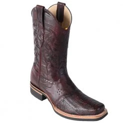 Los Altos Boots Los Altos Men's Ostrich Leg Saddle Vamp Square Toe Boots MENS