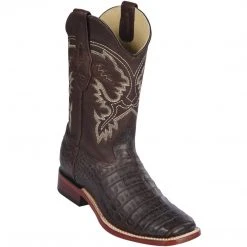Los Altos Boots Los Altos Mens Caiman Belly Square Toe Cowboy Boots