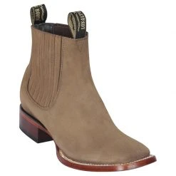 Los Altos Boots MENS Botin Charro Square Toe Boots - Taupe