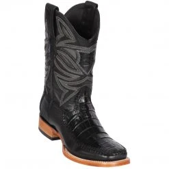 Los Altos Boots MENS Los Altos Caiman Belly & Deer Wide Square Toe